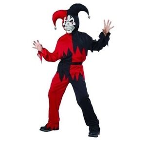 Boy's Evil Jester Costume‎ - Size Medium